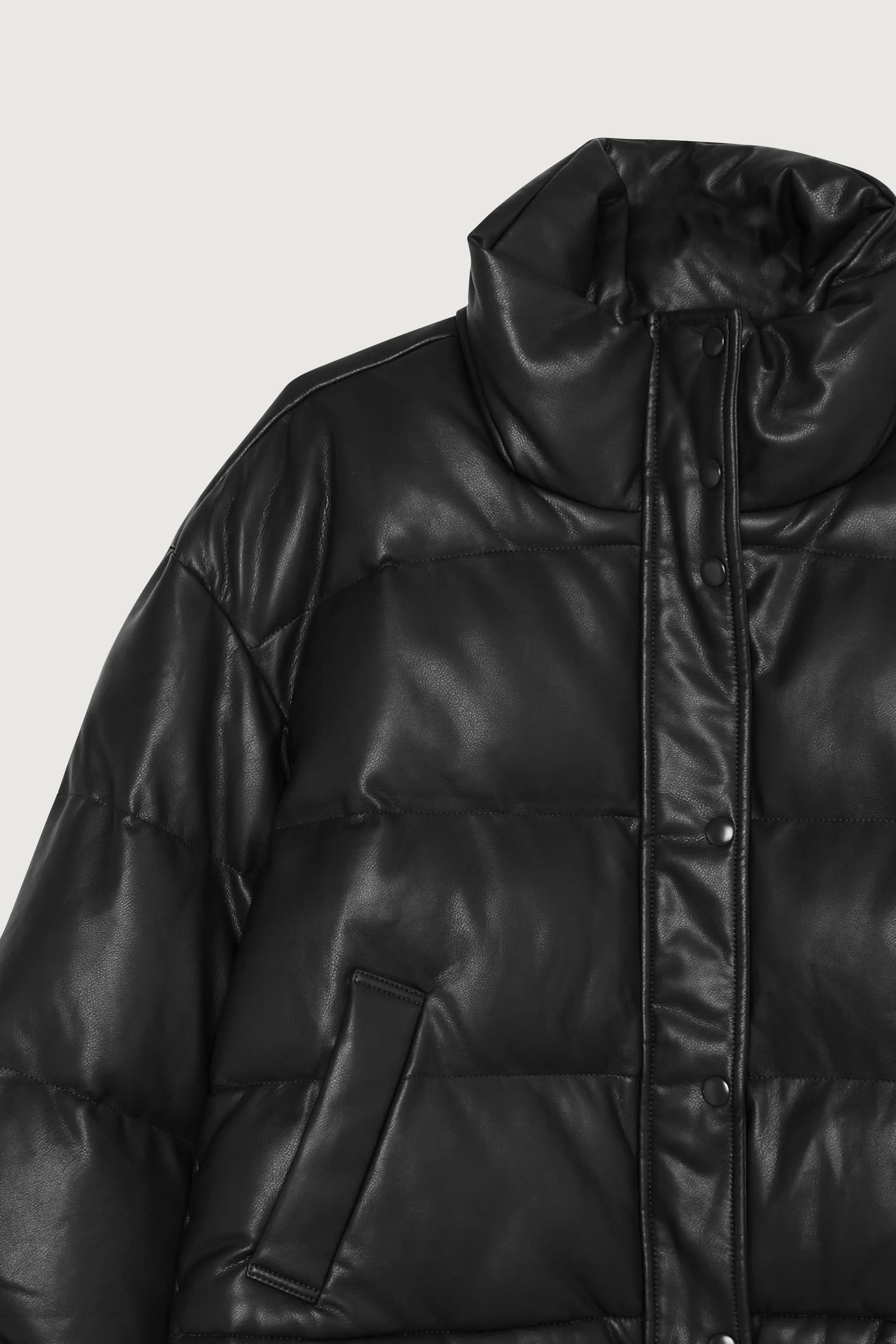 VEGAN LEATHER PUFFER