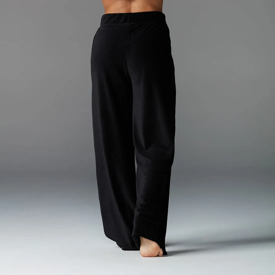 Wide Leg Brushed Rib Pant *