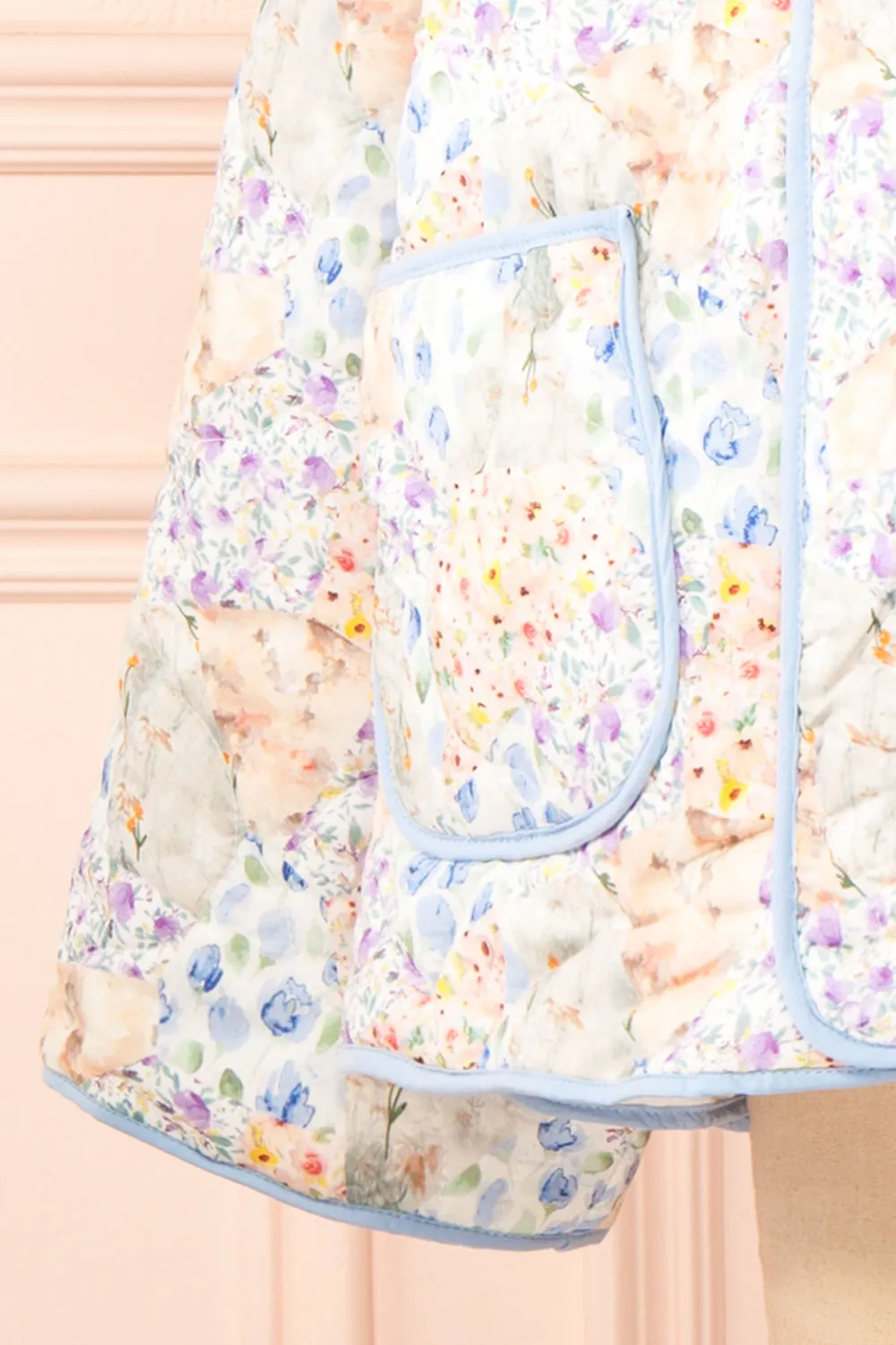 Wittie Floral | Quilted Pastel Floral Jacket