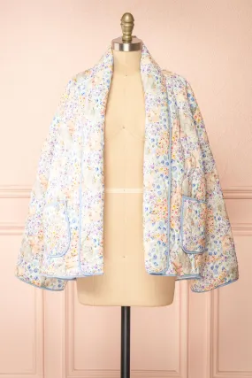 Wittie Floral | Quilted Pastel Floral Jacket