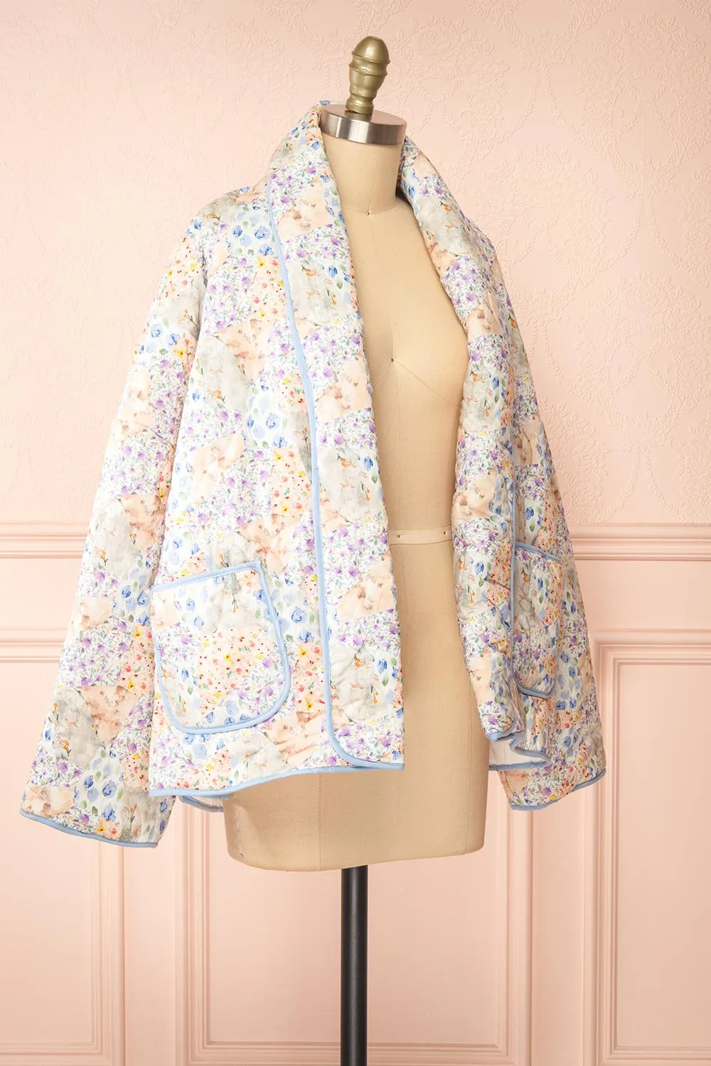 Wittie Floral | Quilted Pastel Floral Jacket