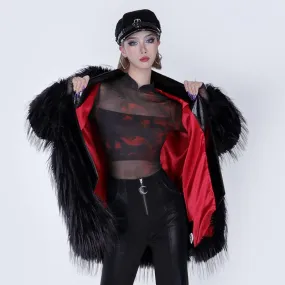 Women's Gothic Faux Fur Coat