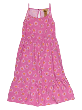 Wrangler Kid's Sunflower Maxi Tank Pink Dress