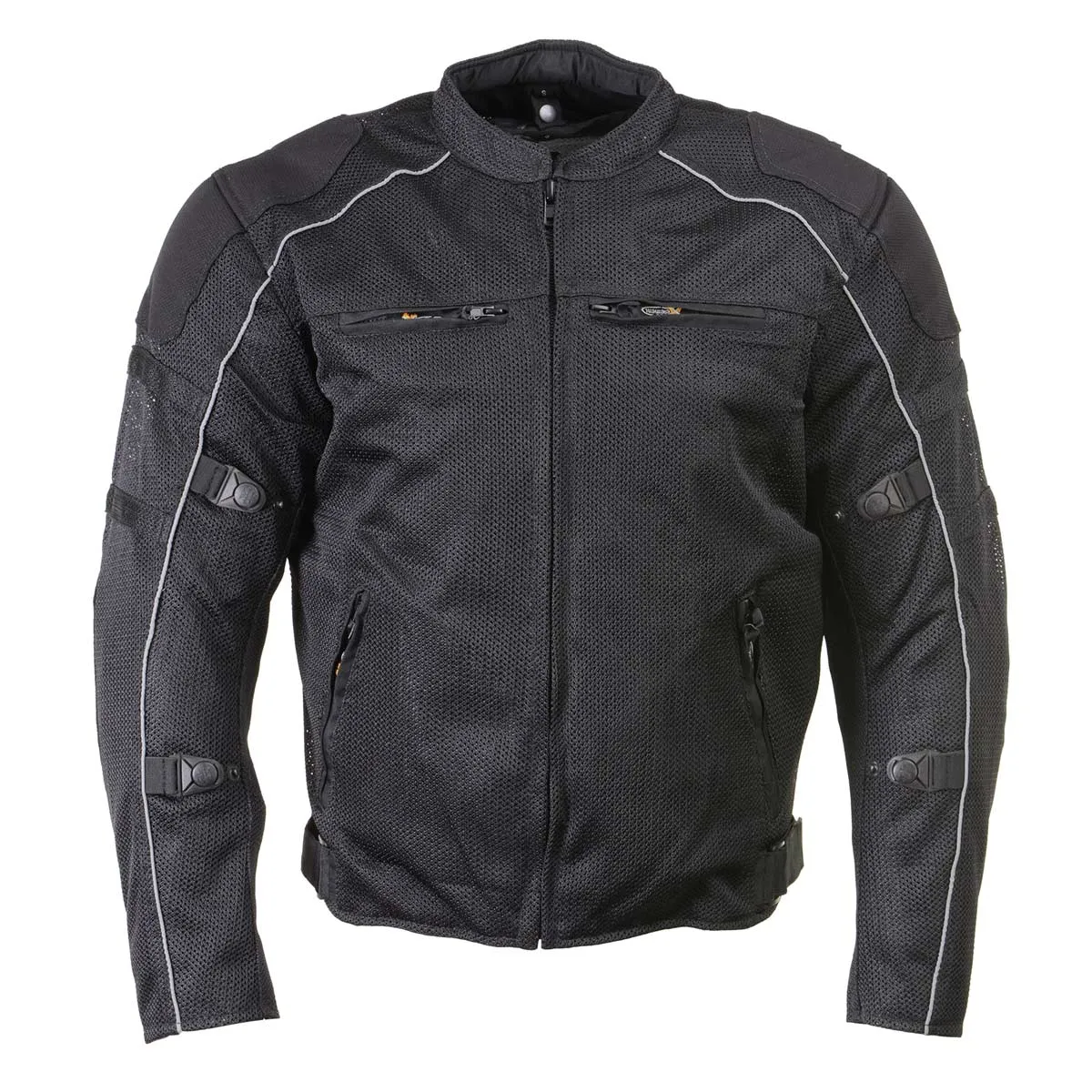 Xelement XS6557 Men's 'Troubled' Black All-Weather Mesh Motorcycle