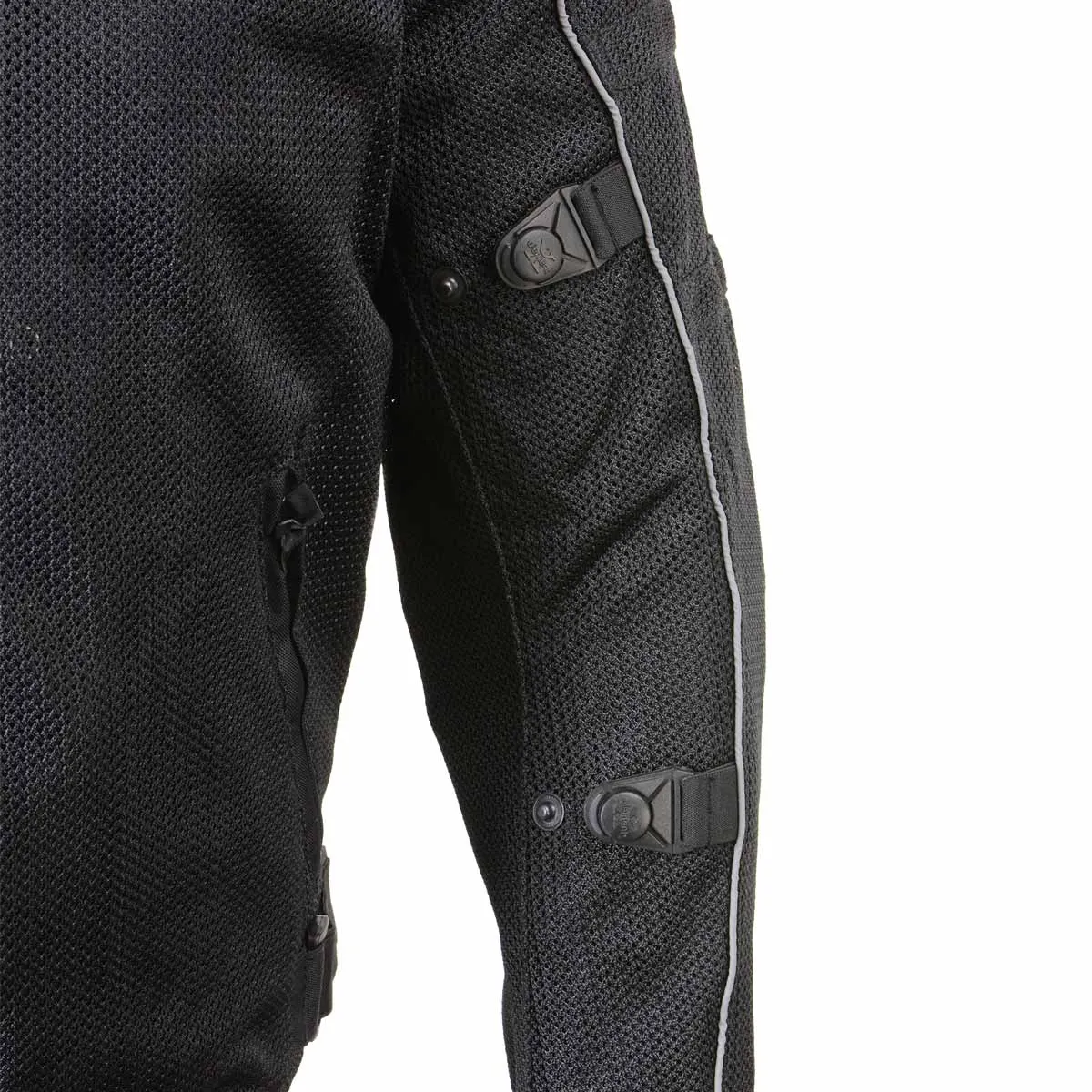 Xelement XS6557 Men's 'Troubled' Black All-Weather Mesh Motorcycle