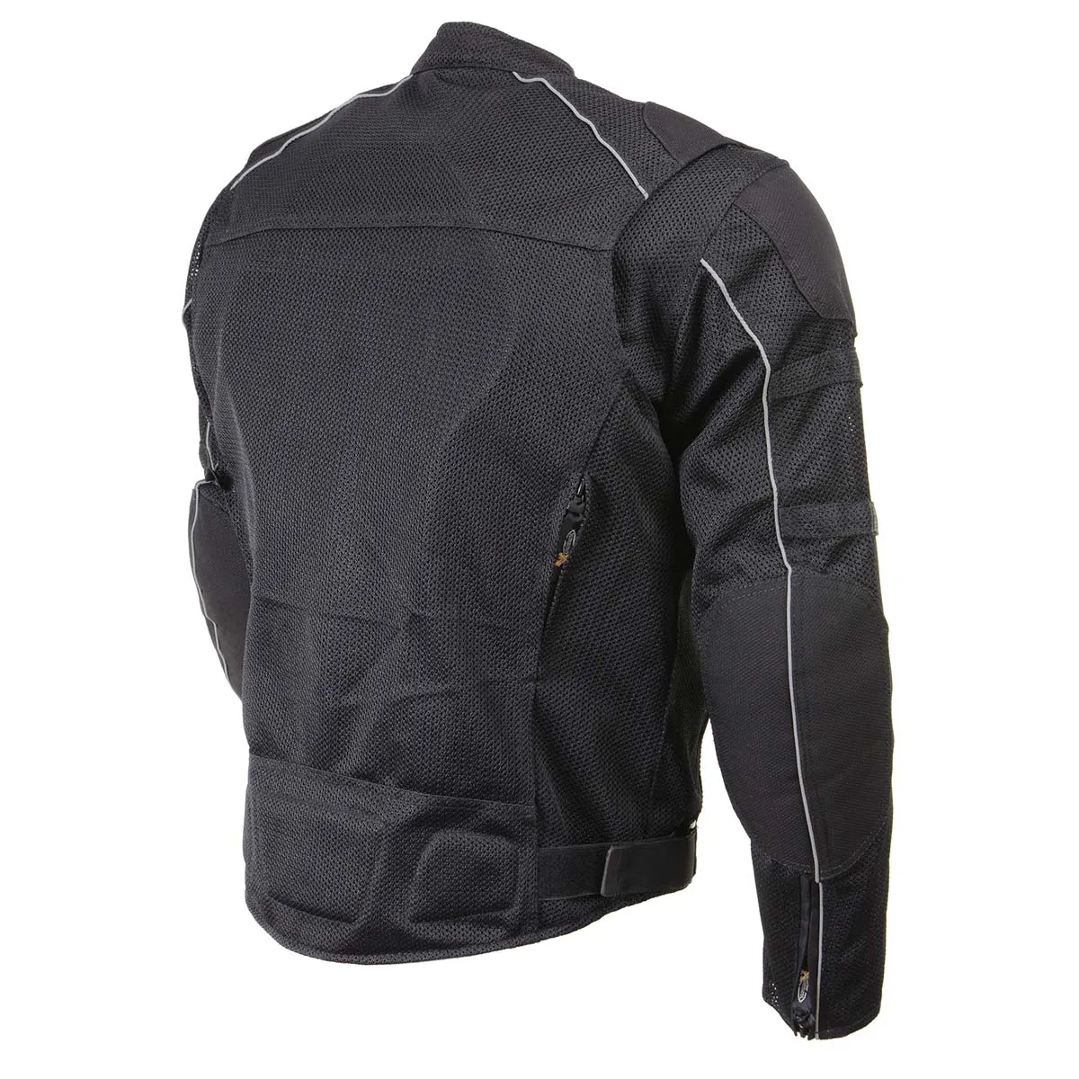 Xelement XS6557 Men's 'Troubled' Black All-Weather Mesh Motorcycle