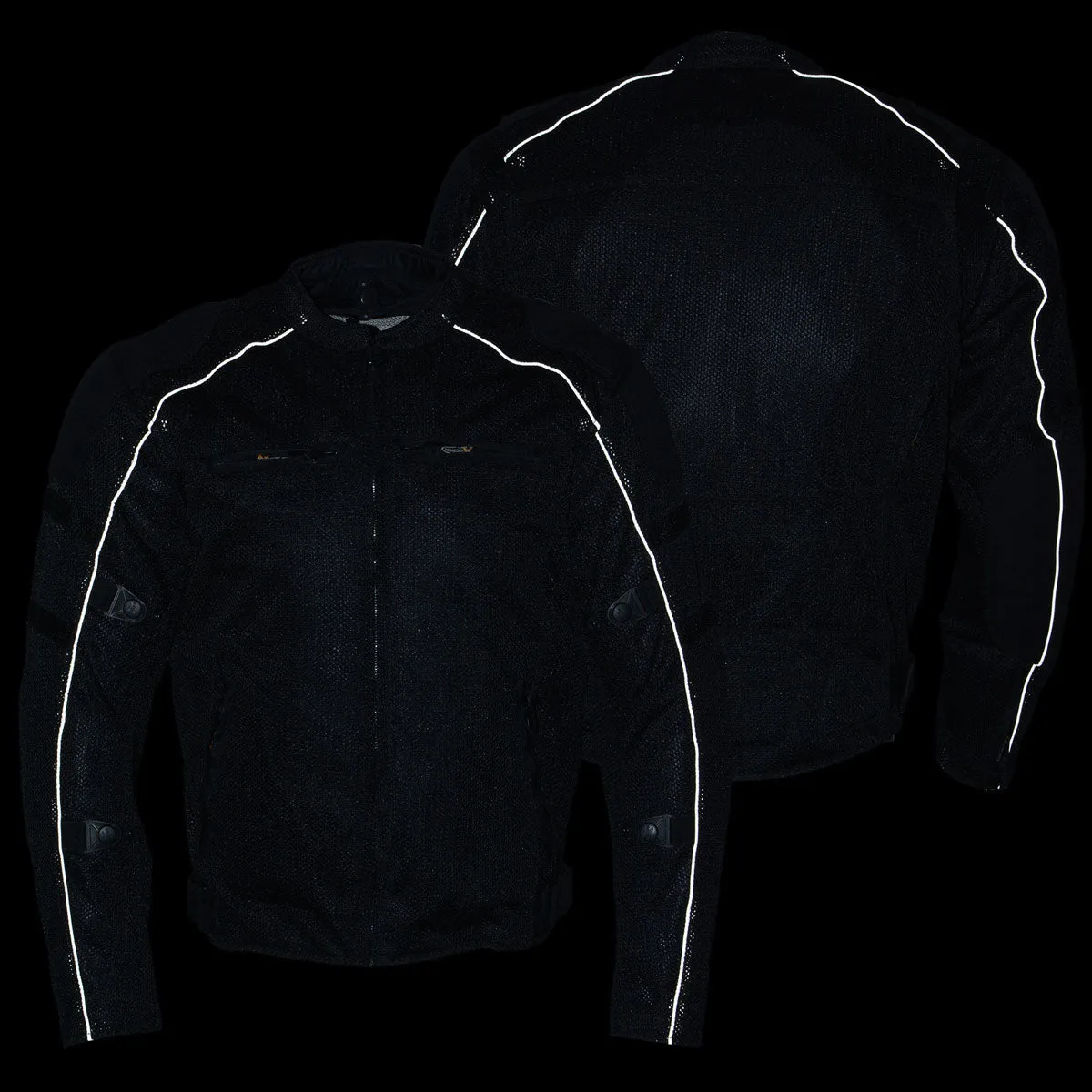 Xelement XS6557 Men's 'Troubled' Black All-Weather Mesh Motorcycle