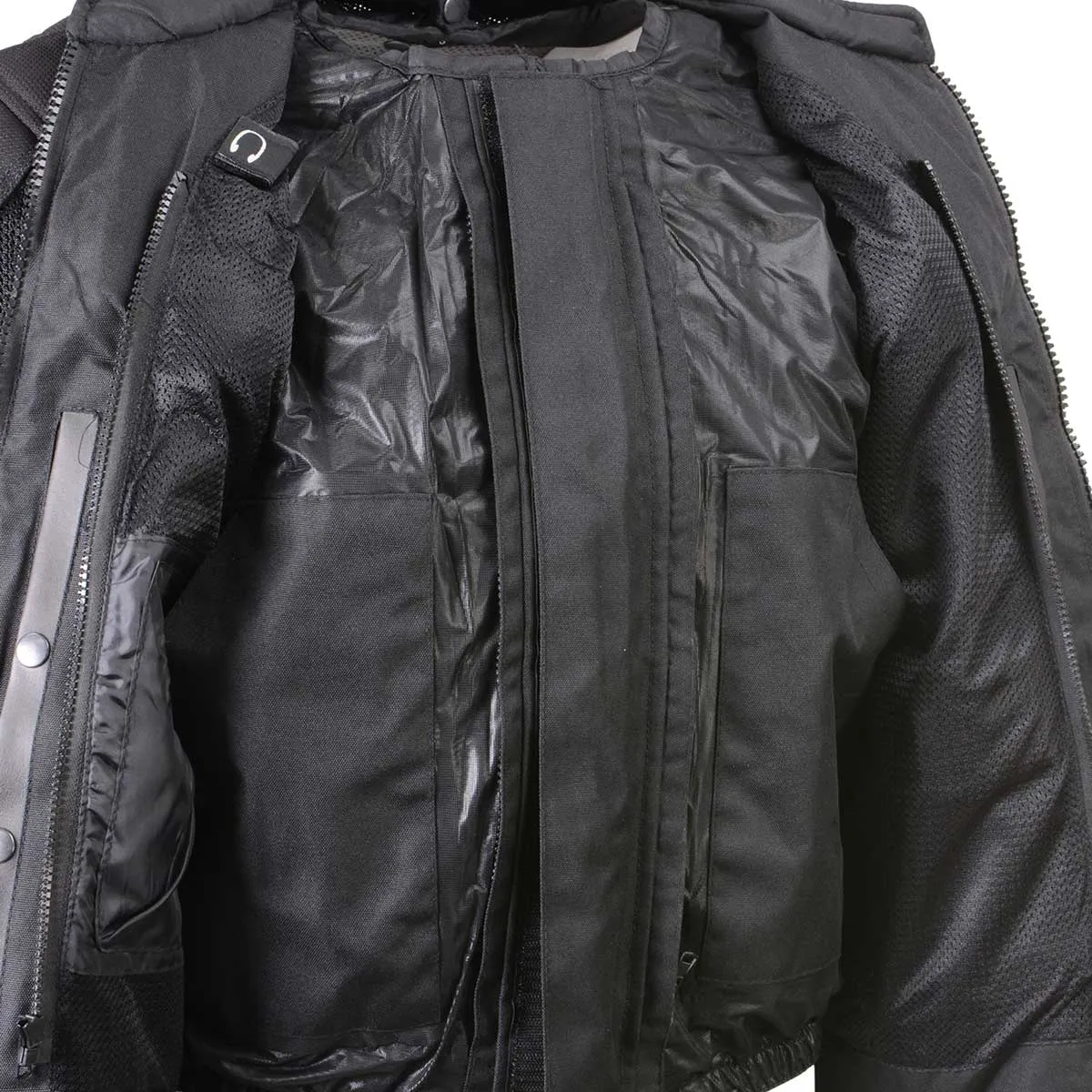 Xelement XS6557 Men's 'Troubled' Black All-Weather Mesh Motorcycle