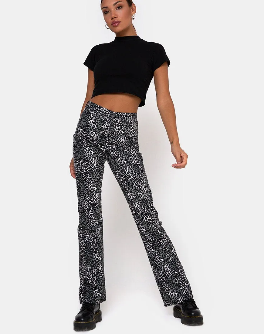 Zoven Trousers in Rar Leopard Grey